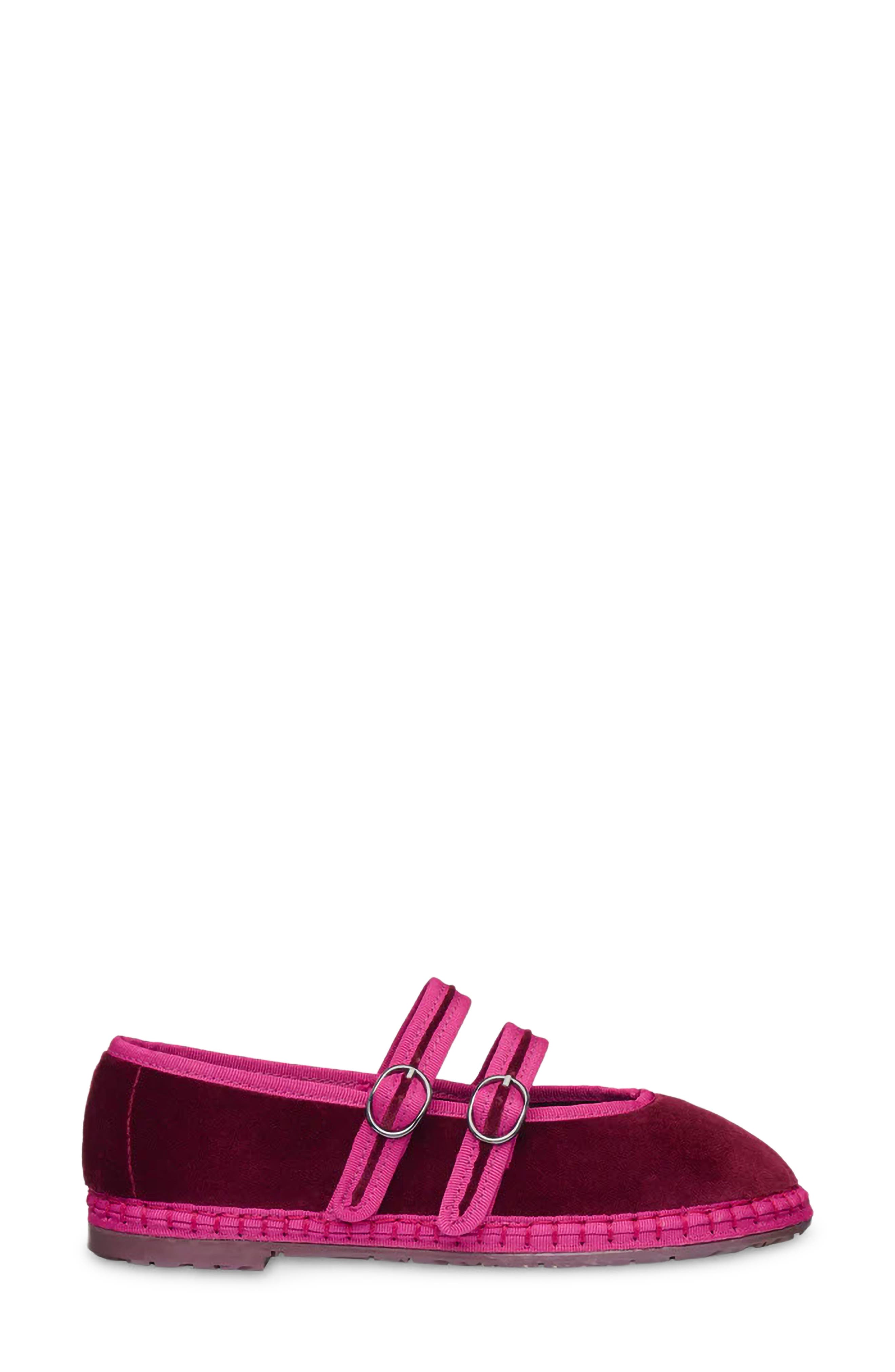 Claire Mary Jane Flat, Alternate, color, BURGUNDY