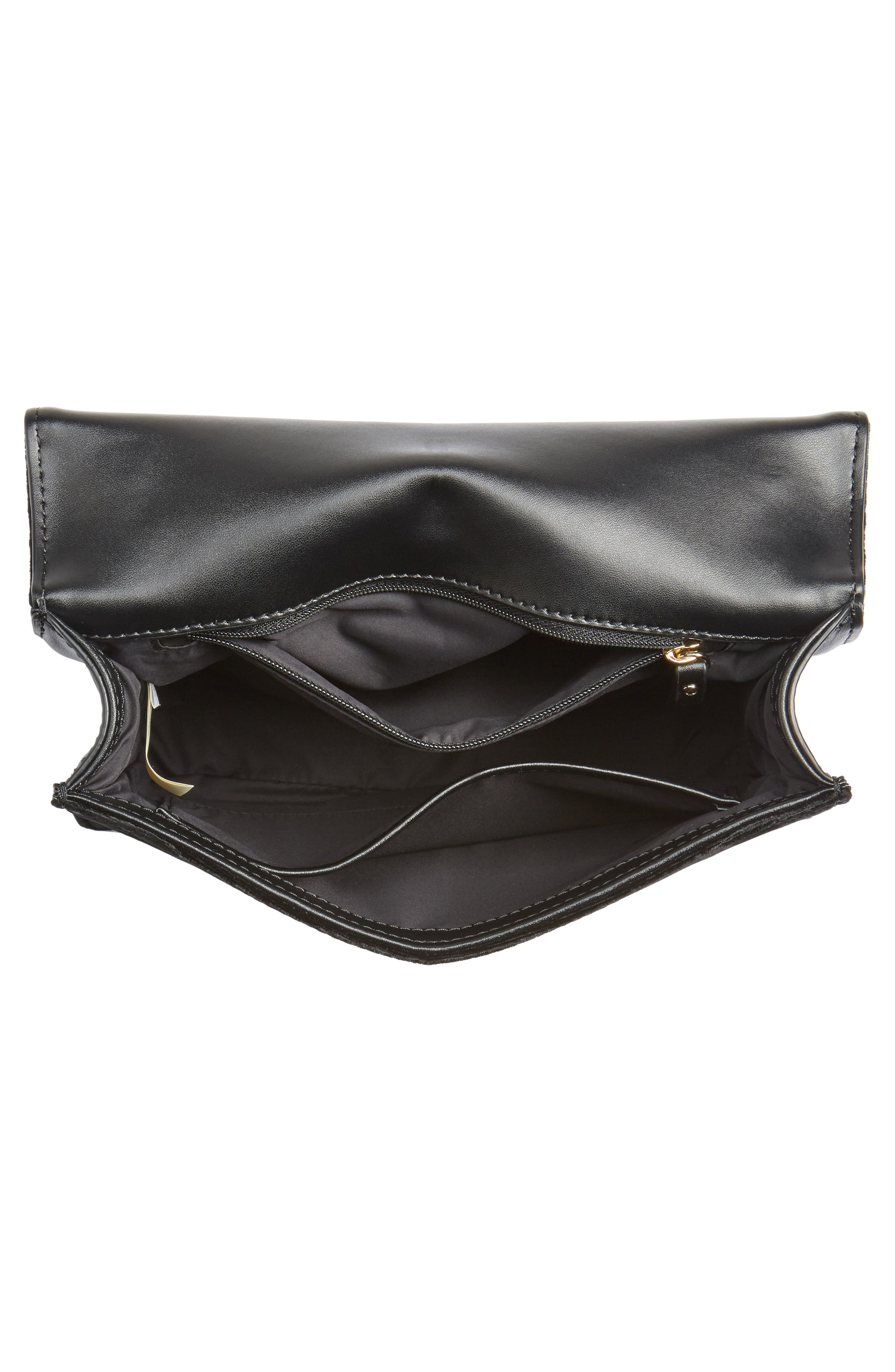 watson lane marci velvet clutch, Alternate, color, BLACK