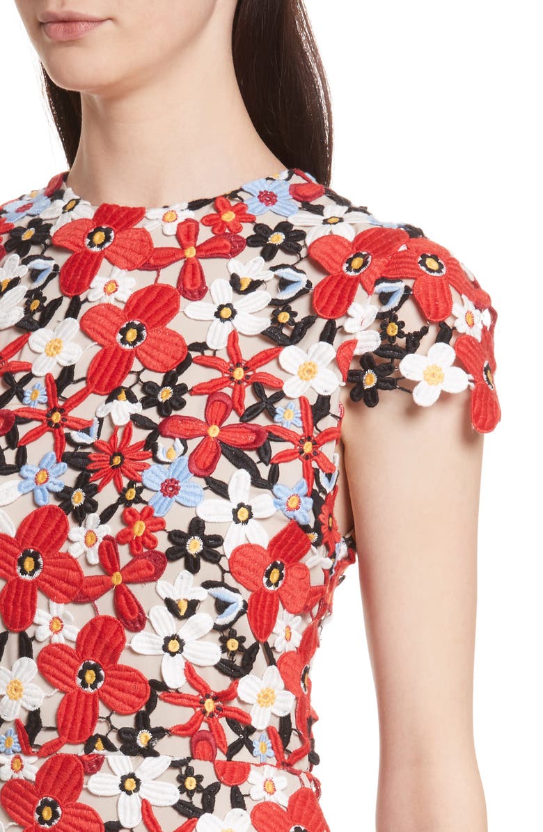 Alice + Olivia Imani Floral Fit & Flare Dress, Alternate, color,