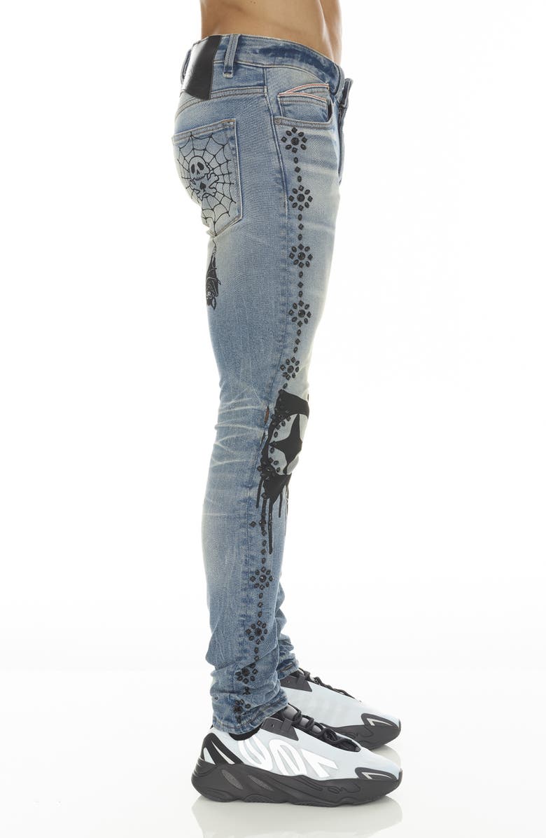 Cult of Individuality Punk Super Skinny Jeans, Alternate, color, Acid