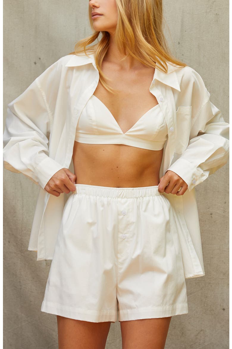 Button up Shirt & Boxer Shorts Three Piece Set, Alternate, color, White