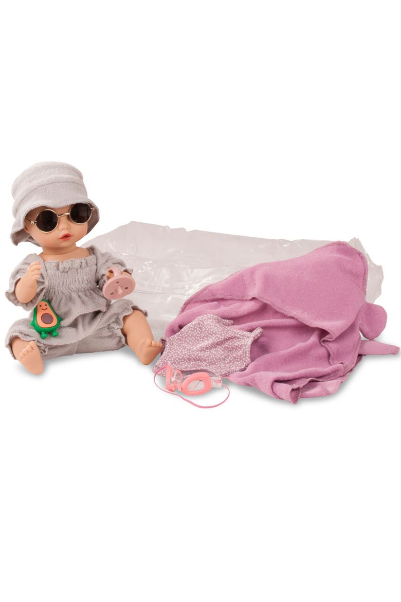 Sleepy Aquini 13" Baby Baby Drink and Wet Doll, Main, color, Multicolored