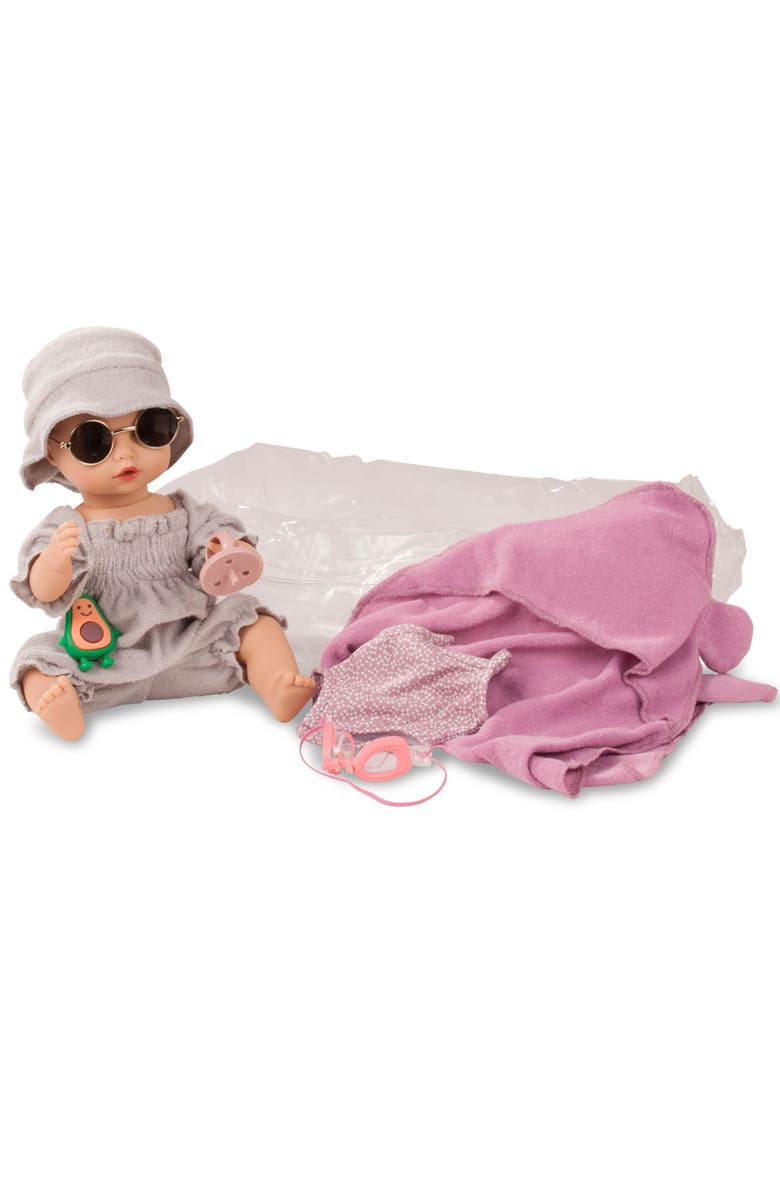 Gotz Sleepy Aquini 13" Baby Baby Drink and Wet Doll, Main, color, Multicolored