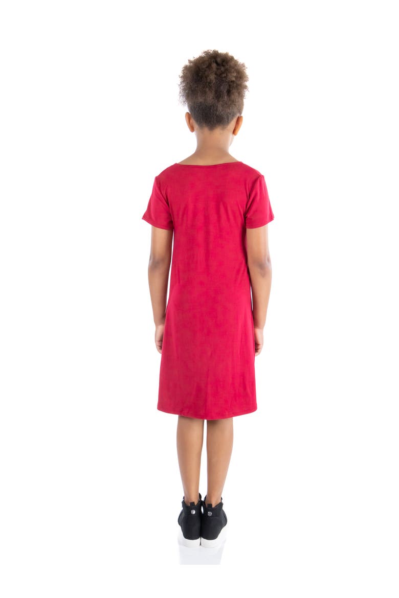 Short Sleeve T Shirt Dress, Alternate, color, Red