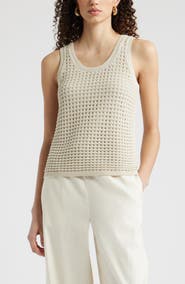 Nordstrom Mesh Stitch Sleeveless Sweater