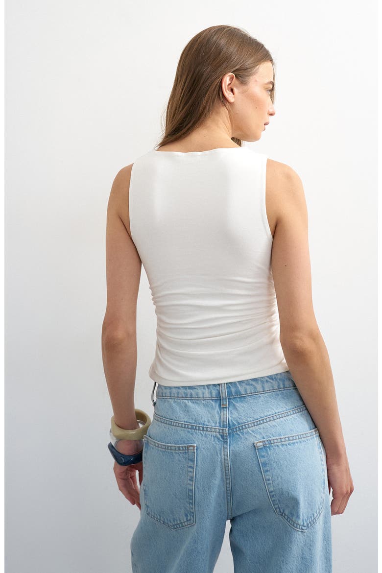 Knot Detail Beaded Tank, Alternate, color, IVORY