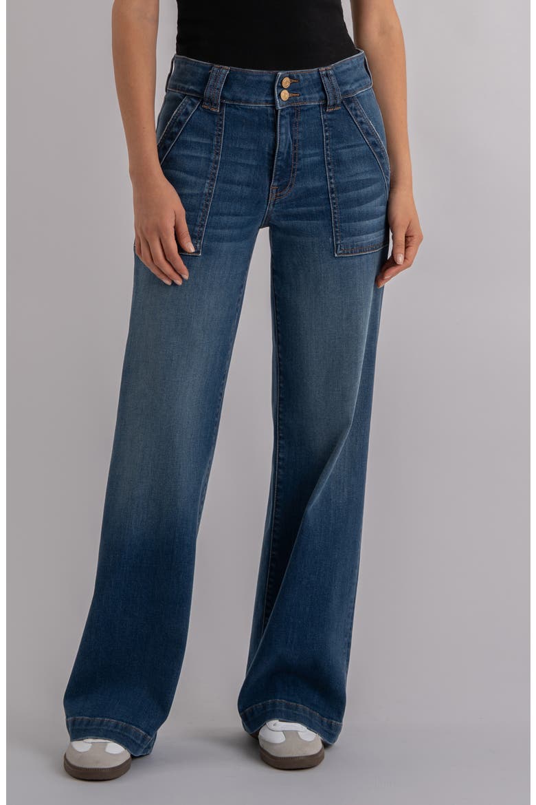 Jodi High Waist Wide Leg Utility Jeans, Main, color, HUMANITARIAN