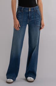 KUT from the Kloth Jodi High Waist Wide Leg Utility Jeans