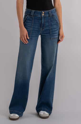 Jodi High Waist Wide Leg Utility Jeans