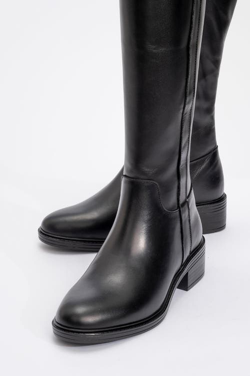 Forever & Always Shoes Acro Leather Boot In Black
