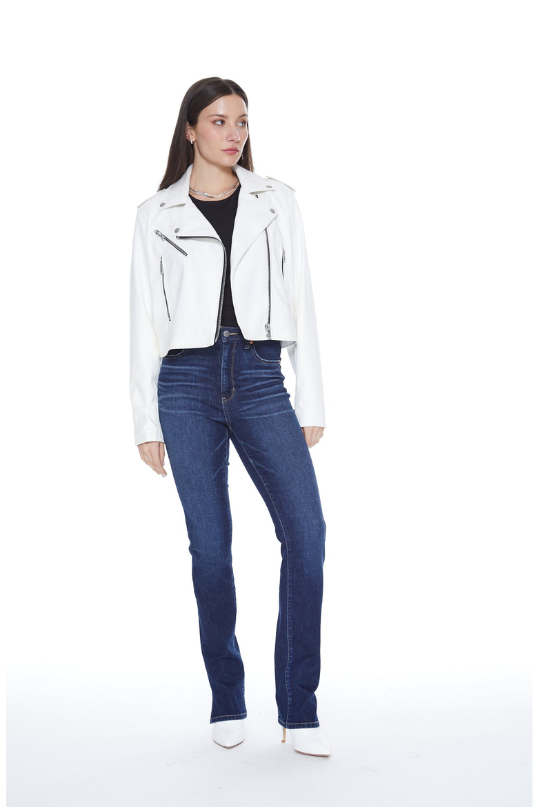 Ride or Die Faux Leather Jacket, Alternate, color, Cloud