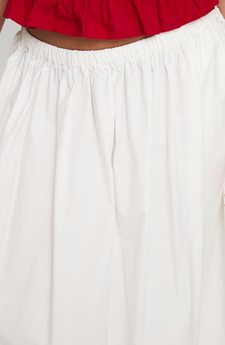 Princess Polly Felipa Low Rise Cotton Maxi Skirt, Alternate, color, White