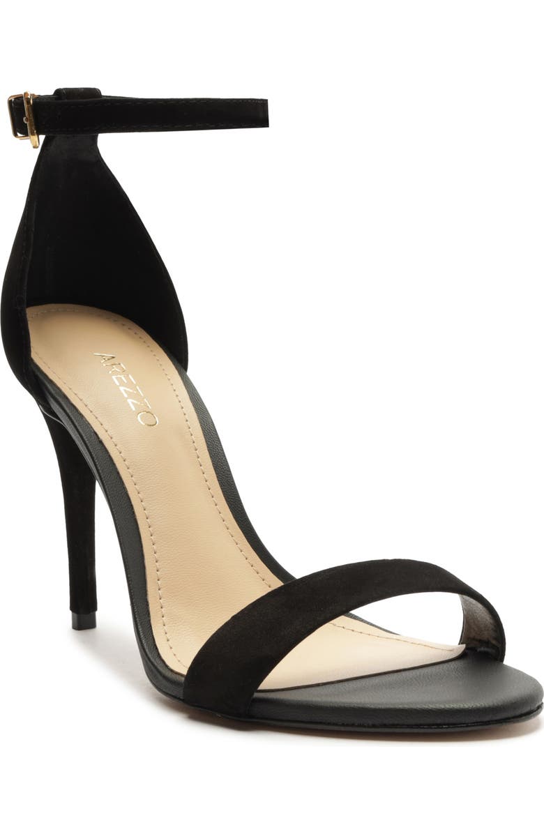 Arezzo Isabelli Ankle Strap Sandal, Main, color, Black