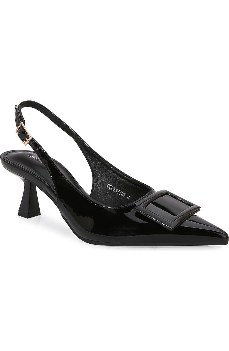 BERNESS Celestine Pointed Toe Slingback Pump, Main, color, Black