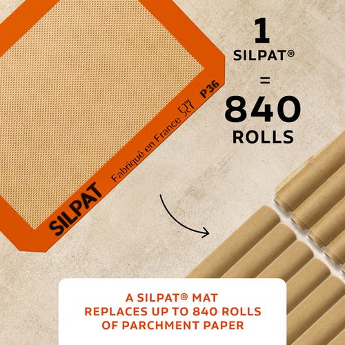 Silpat Premium Non-stick Silicone Jelly Roll Baking Mat, 8-1/2 X 13-1/2