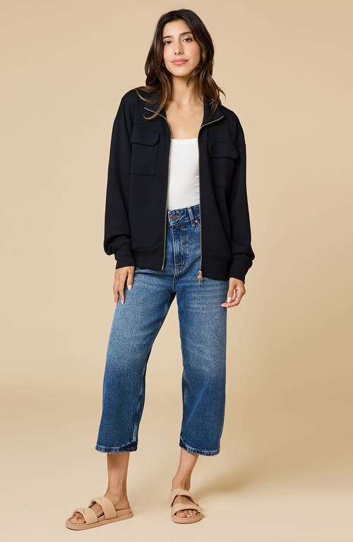 Softies Dreamtech Double Zip Bomber Jacket In Black