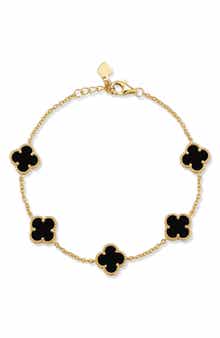 CHLOE AND MADISON Black Clover Bracelet