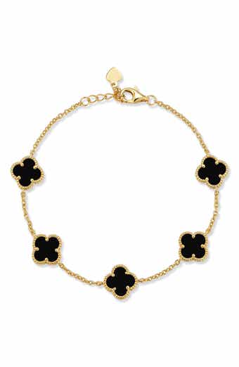 CHLOE AND MADISON Black Clover Bracelet