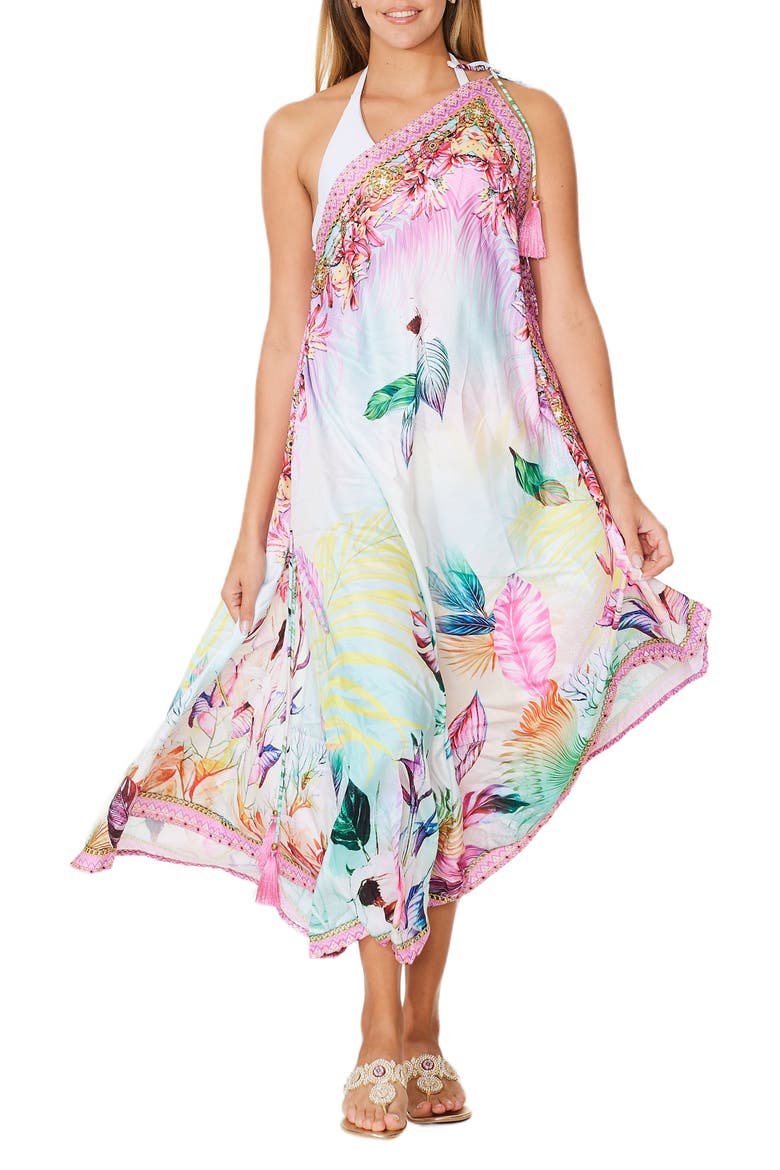 Tropical Paradise Cover-Up Dress, Main, color, PINK MULTI