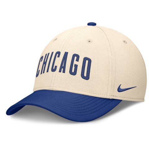 Men's Nike Natural/Royal Chicago Cubs Statement Rise Performance Flex Hat