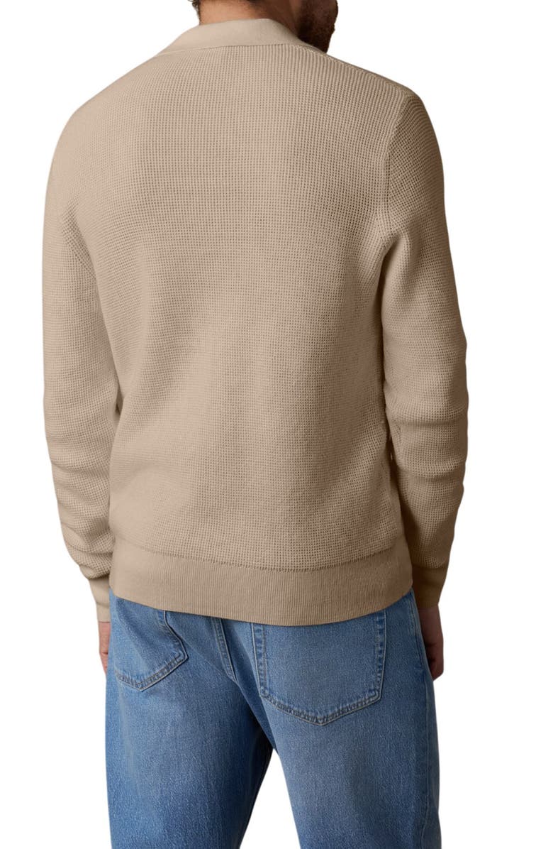 Faherty Sunwashed Organic Cotton Polo Sweater, Alternate, color, Natural