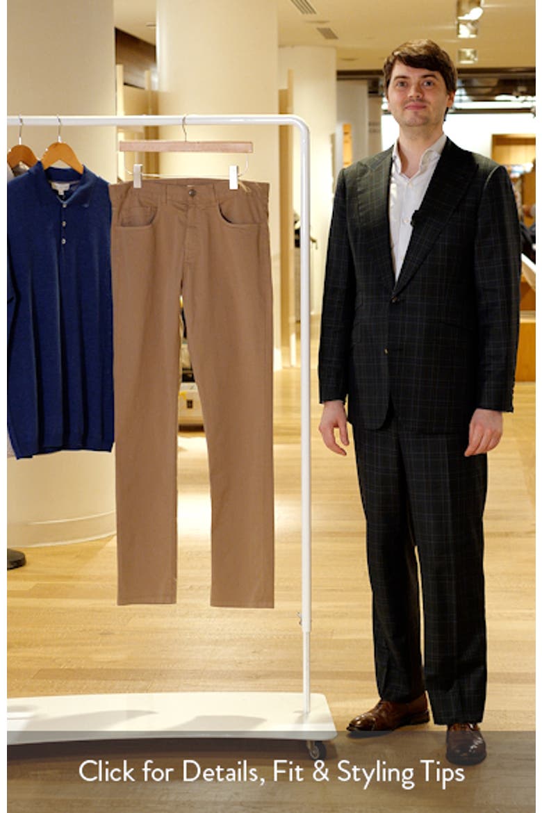 Regular Fit 5-Pocket Cotton Stretch Twill Pants video