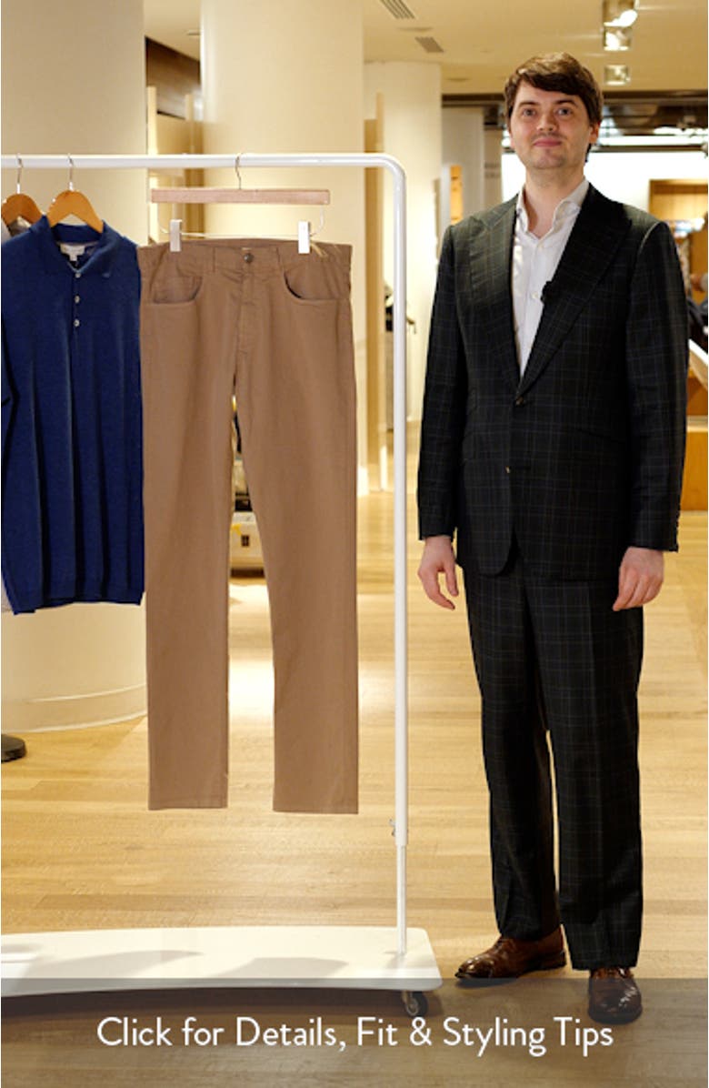 Regular Fit 5-Pocket Cotton Stretch Twill Pants, sales video thumbnail