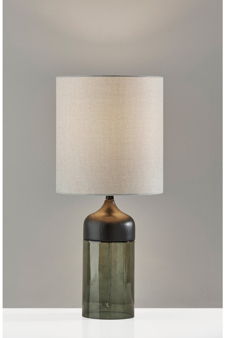 Marina Tall Table Lamp, Alternate, color, BLACK WITH SMOKED GLASS