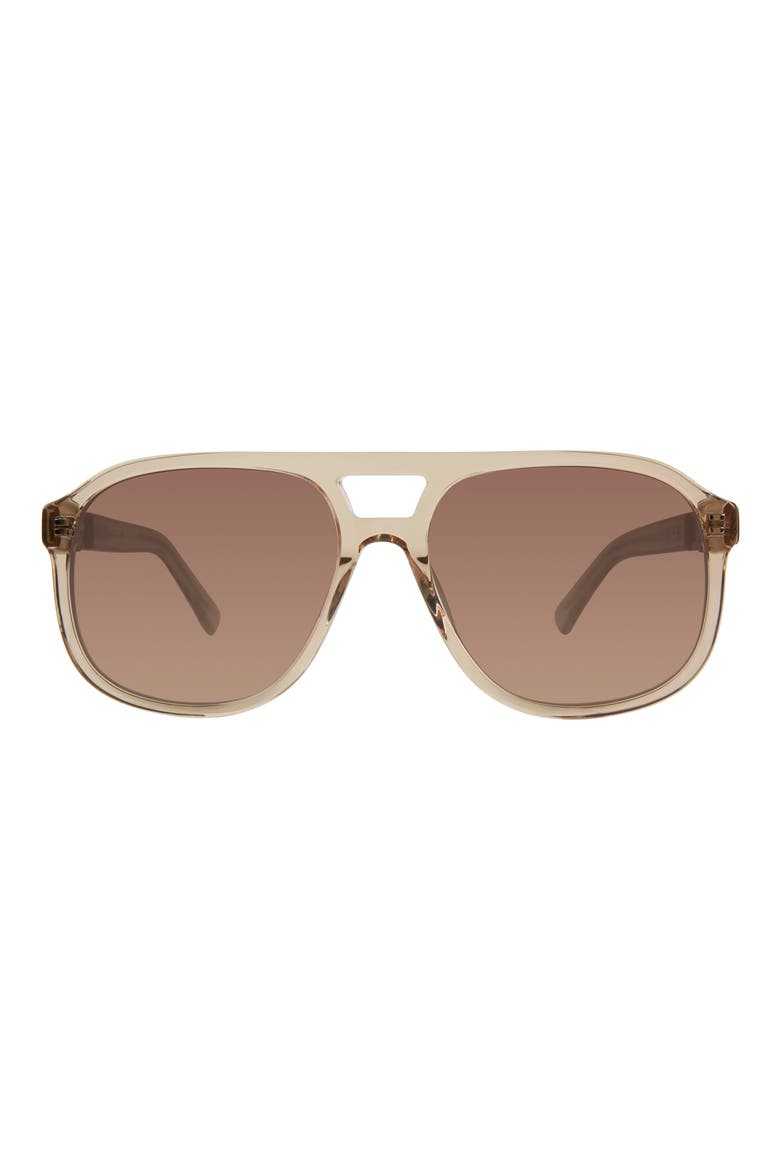 59mm Aviator Gradient Sunglasses, Main, color, SAND/ BURGUNDY