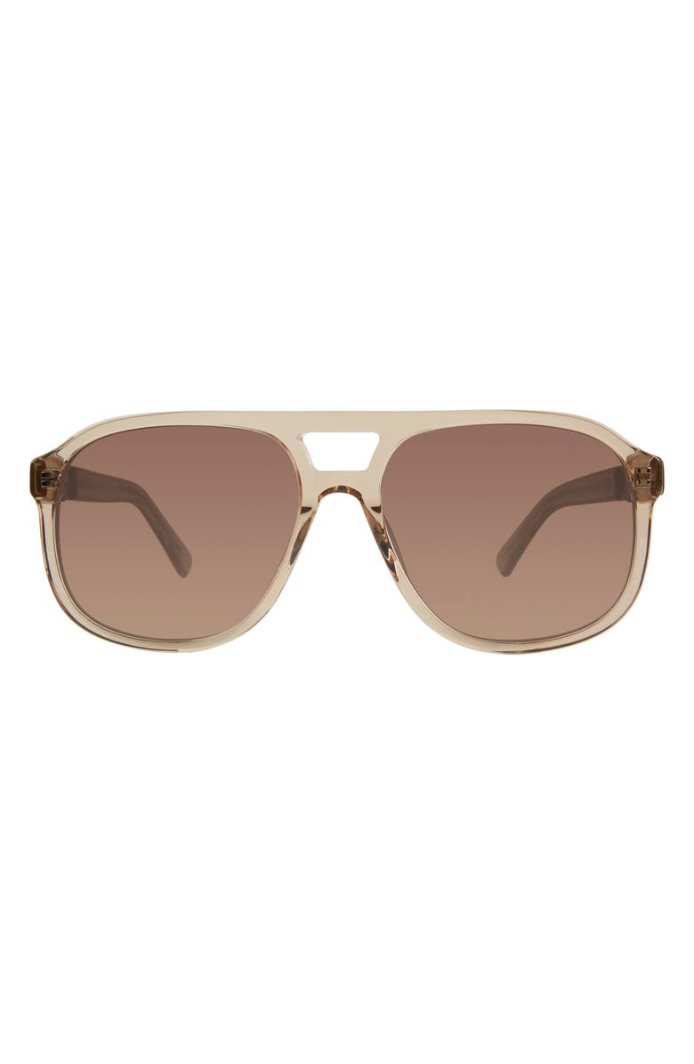 Kurt Geiger London 59mm Aviator Gradient Sunglasses, Main, color, Sand/ Burgundy