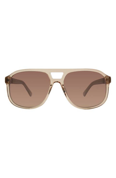 59mm Aviator Gradient Sunglasses