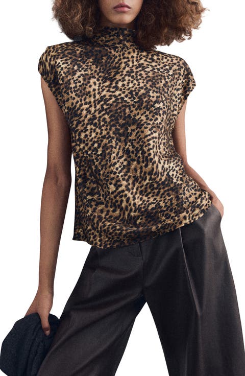 Leopard Print Satin Shirt