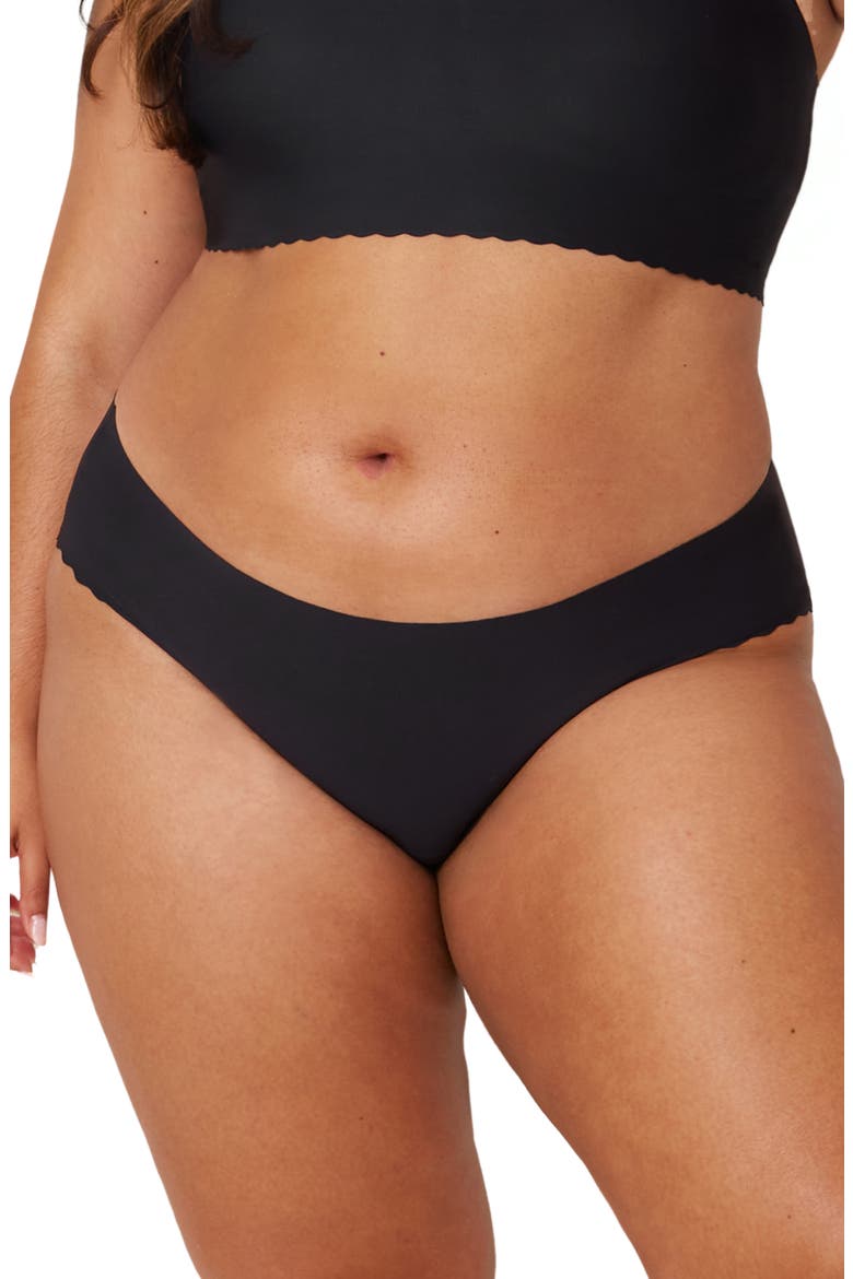 Period & Leak Resistant Everyday Super Light Absorbency Underwear, Alternate, color, BLACK