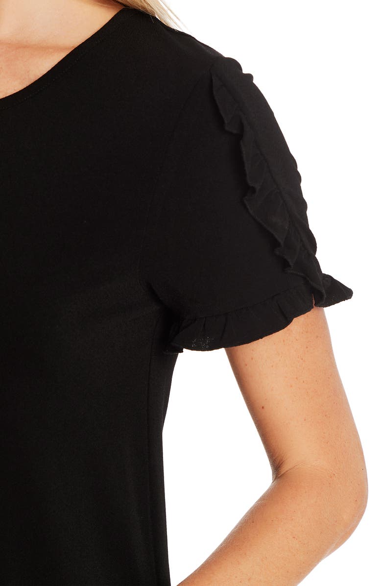 CeCe Ruffle Trim Crepe Top, Alternate, color,