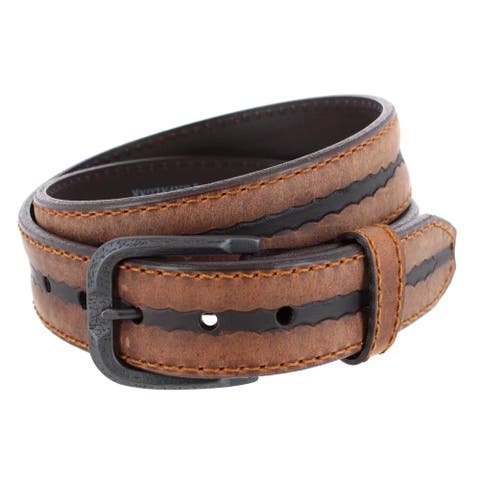 Tatanka 40mm Genuine Vintage Bison Contrast Stitch Jean Belt