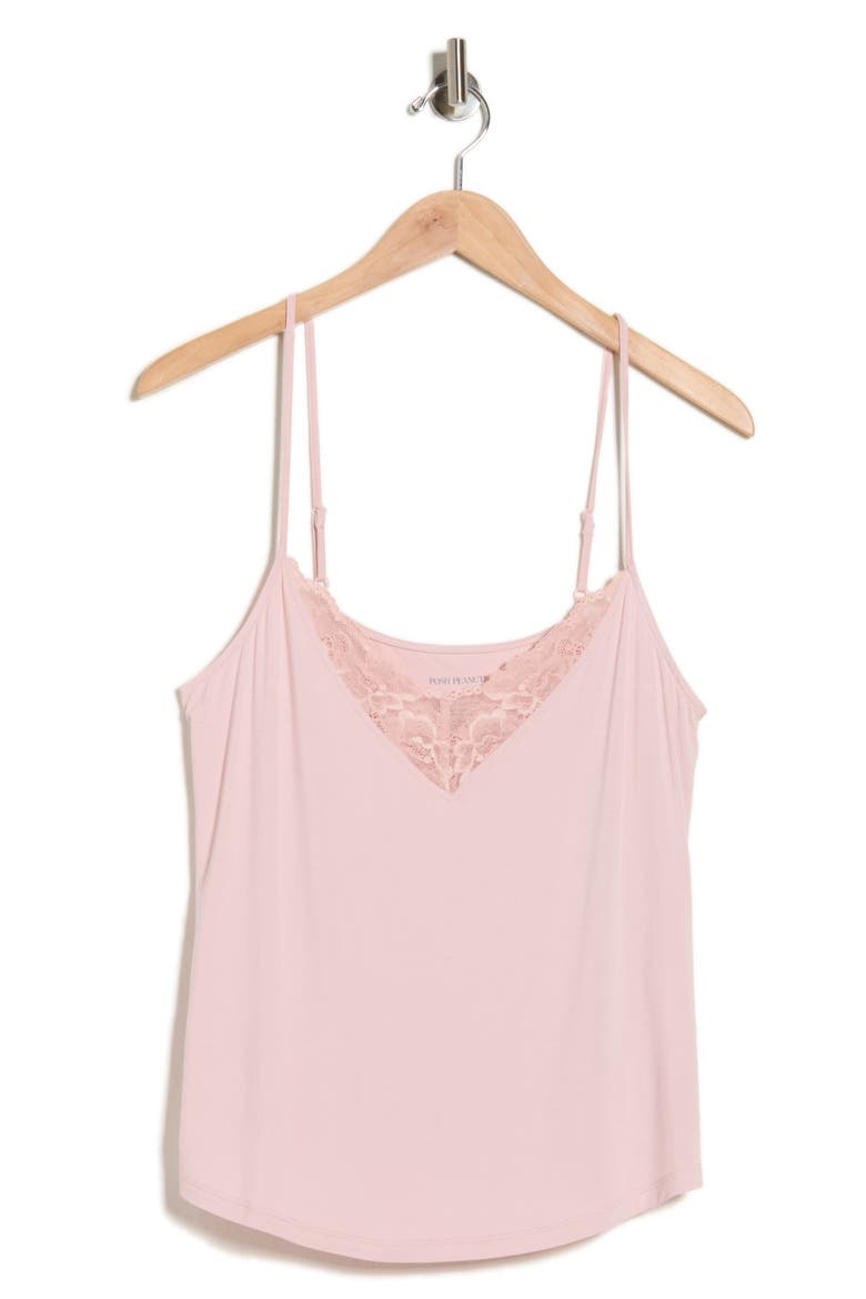 Lace Trim Camisole, Alternate, color, PINK