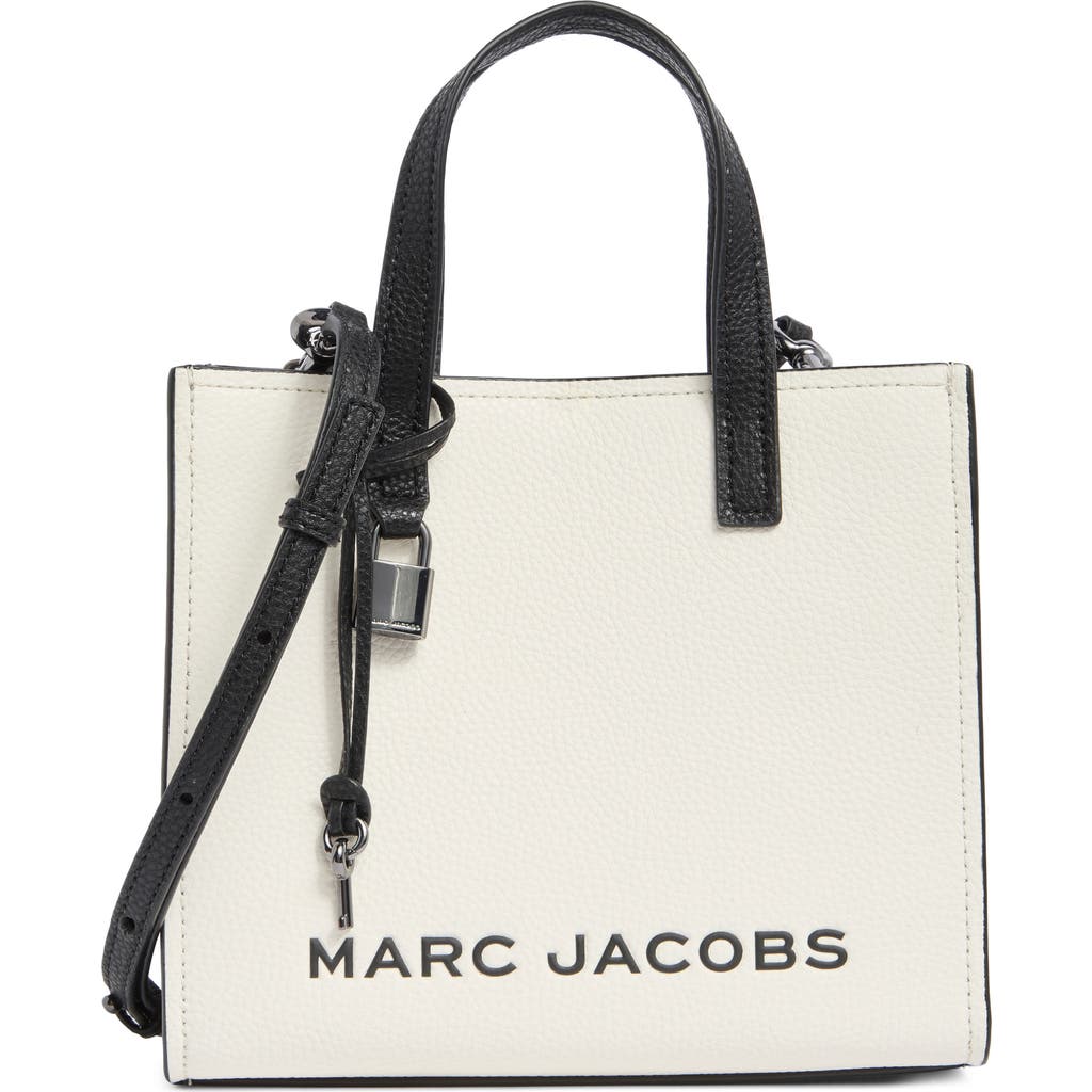 Shop Marc Jacobs Bold Grind Mini Top Handle Satchel In Black/white