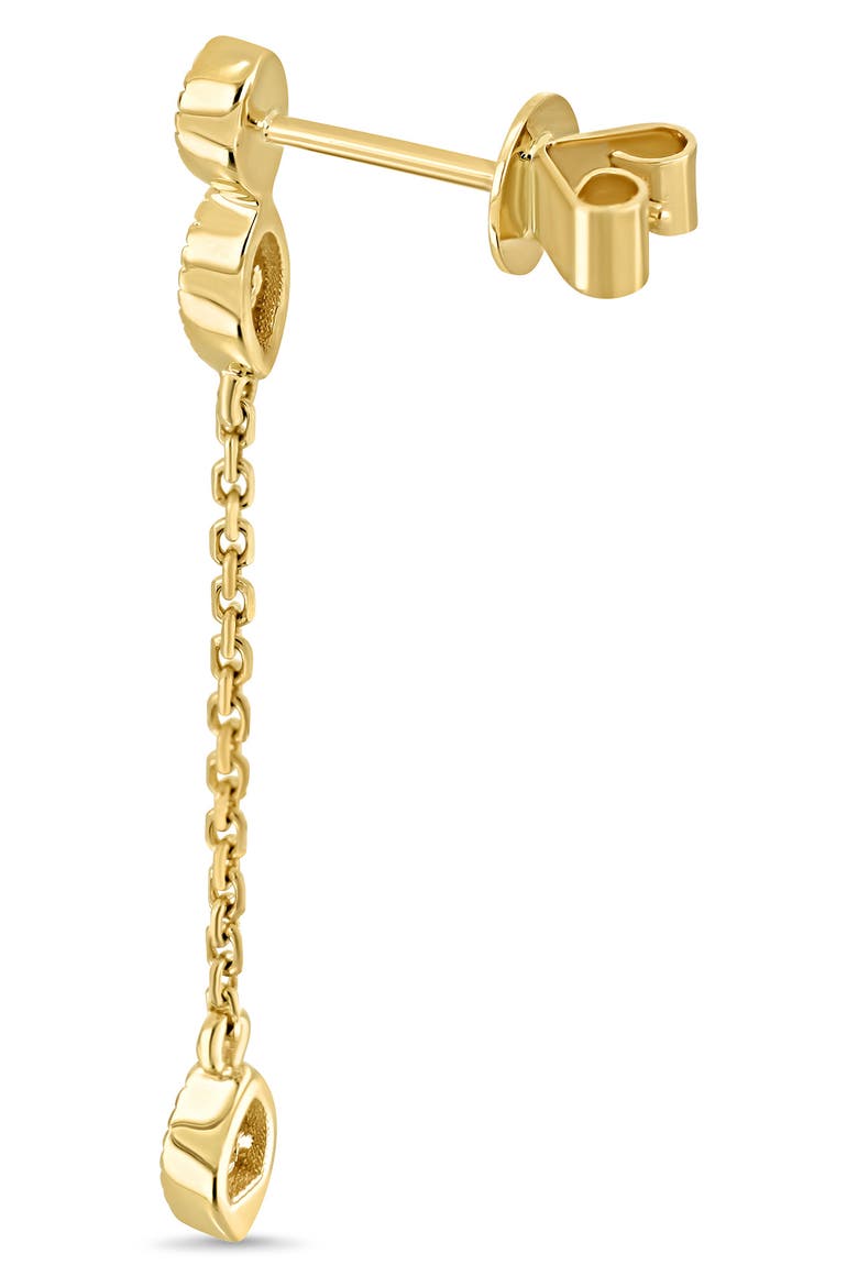 18K Gold Mykonos Diamond Linear Drop Earrings (Online Trunk Show), Alternate, color, 18K YELLOW GOLD/ DIAMOND