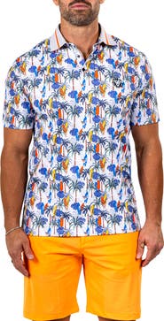 Maceoo Marthyr0024 White Surfboard Print Golf Polo