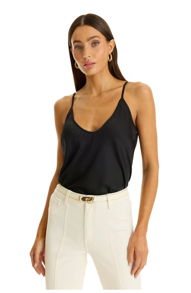 The Noli Shop Yara Silk Camisole, Main, color, Black