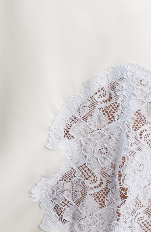 Open Edit Lace Trim Satin Chemise