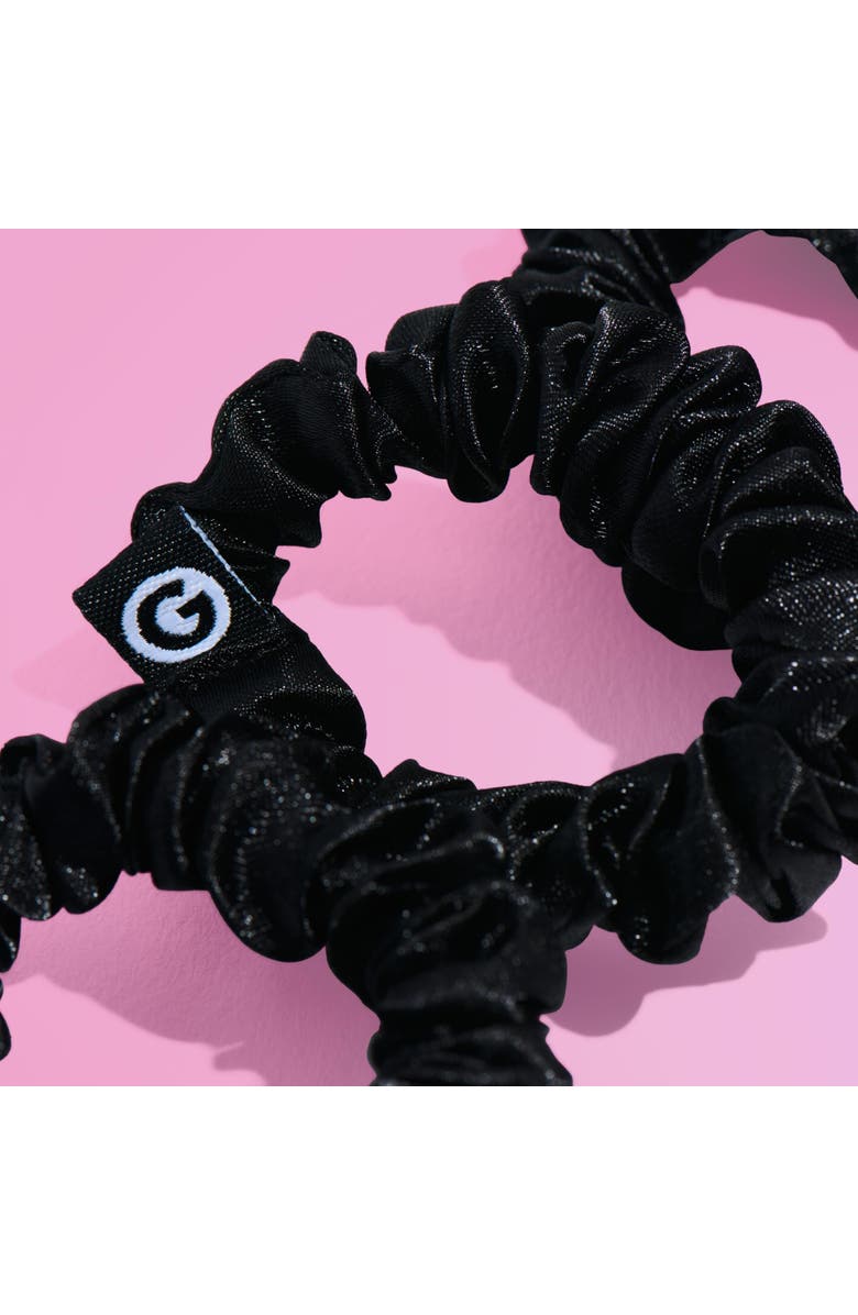Gimme Beauty Slim Satin Hair Scrunchies, Alternate, color, Black