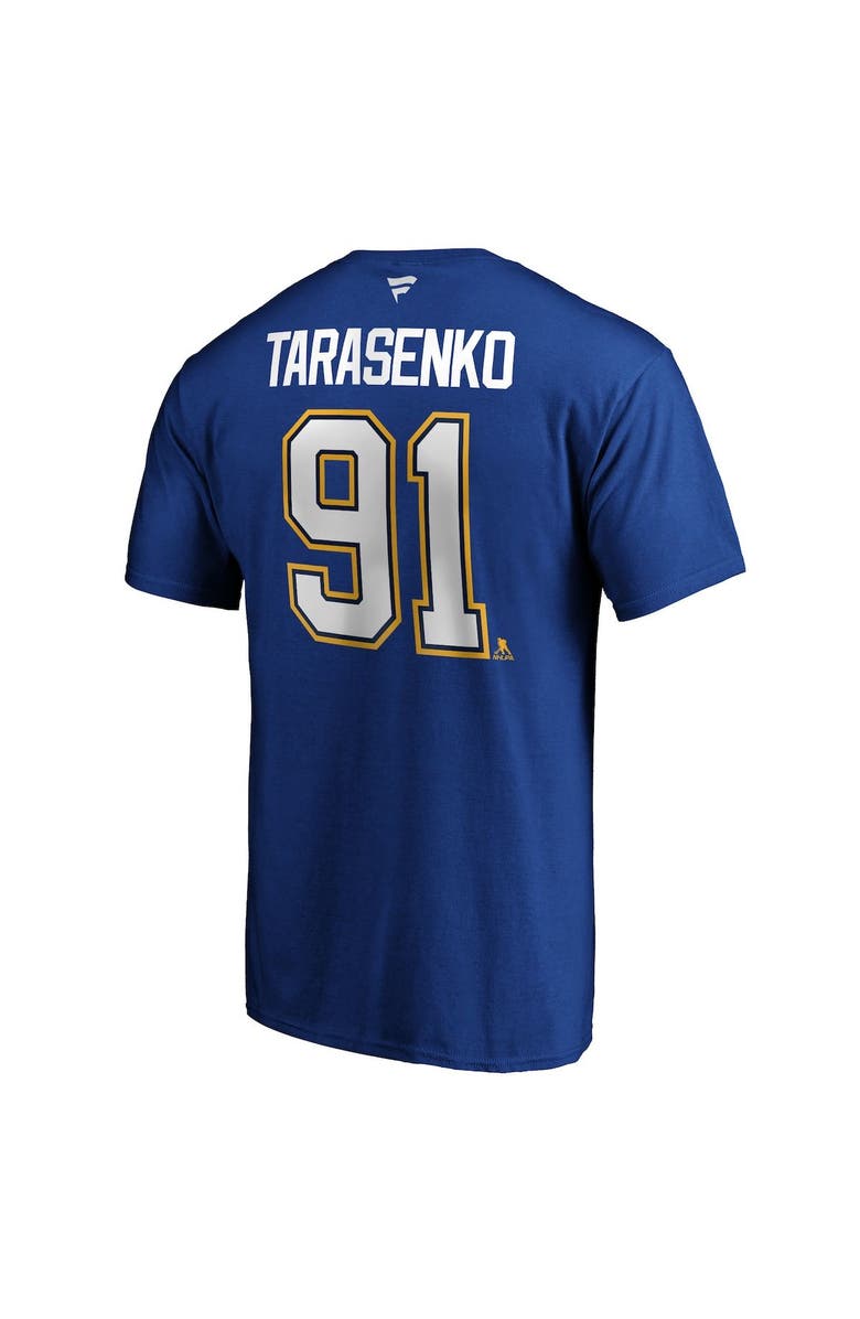 FANATICS Men's Fanatics Branded Vladimir Tarasenko Blue St. Louis Blues Team Authentic Stack Name & Number T-Shirt, Alternate, color, 