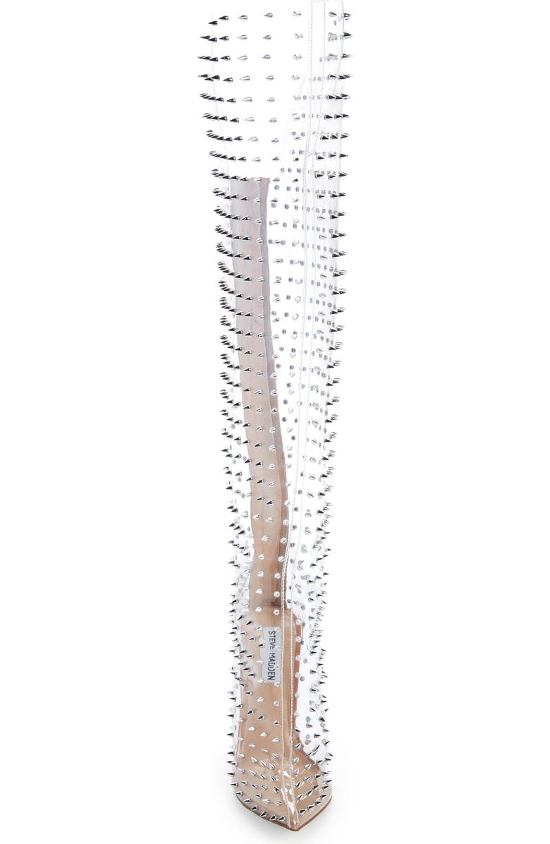 Steve Madden Vava Studded Pointed Toe Clear Boot, Alternate, color,