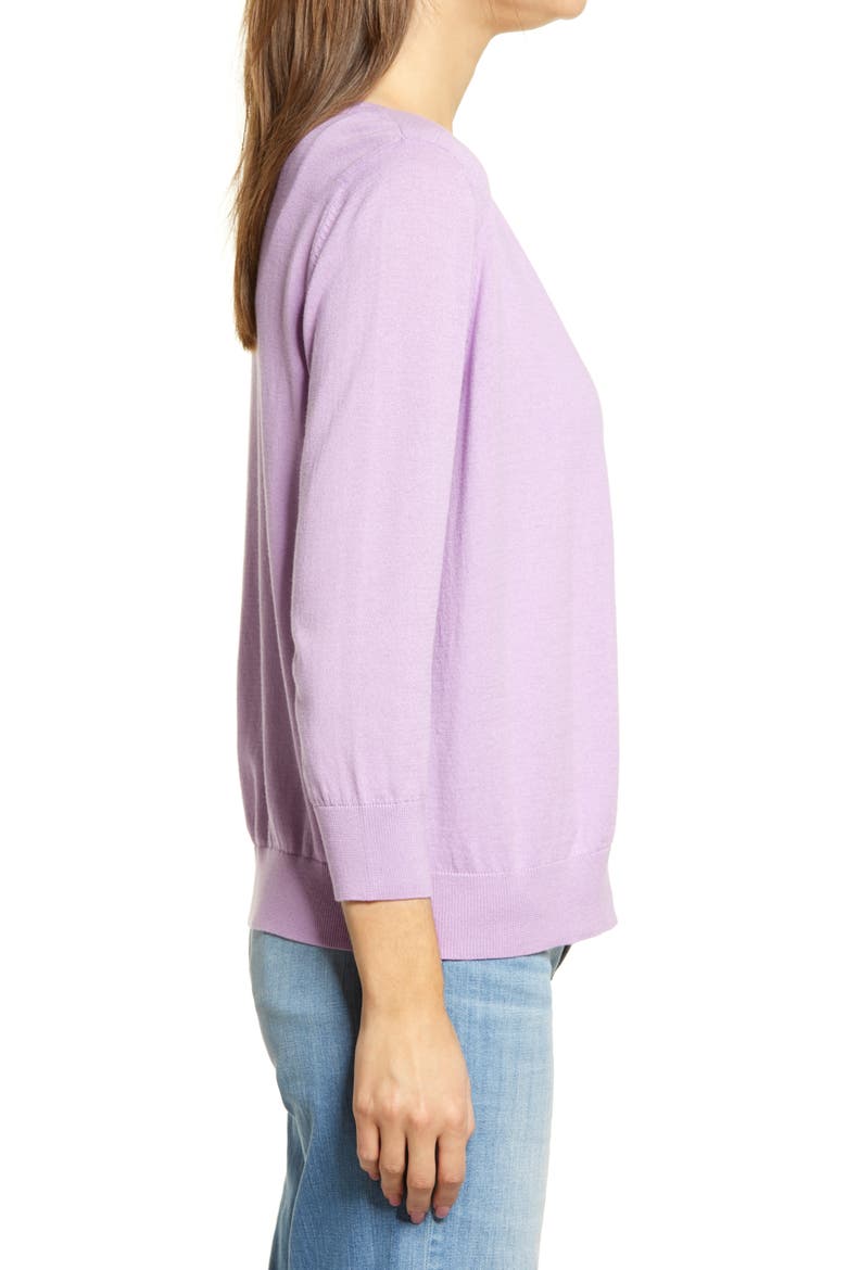 Crewneck Cardigan, Alternate, color, PURPLE SPECTRE