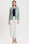 Ming Wang Tailored Jacquard Basketweave Knit Jacket