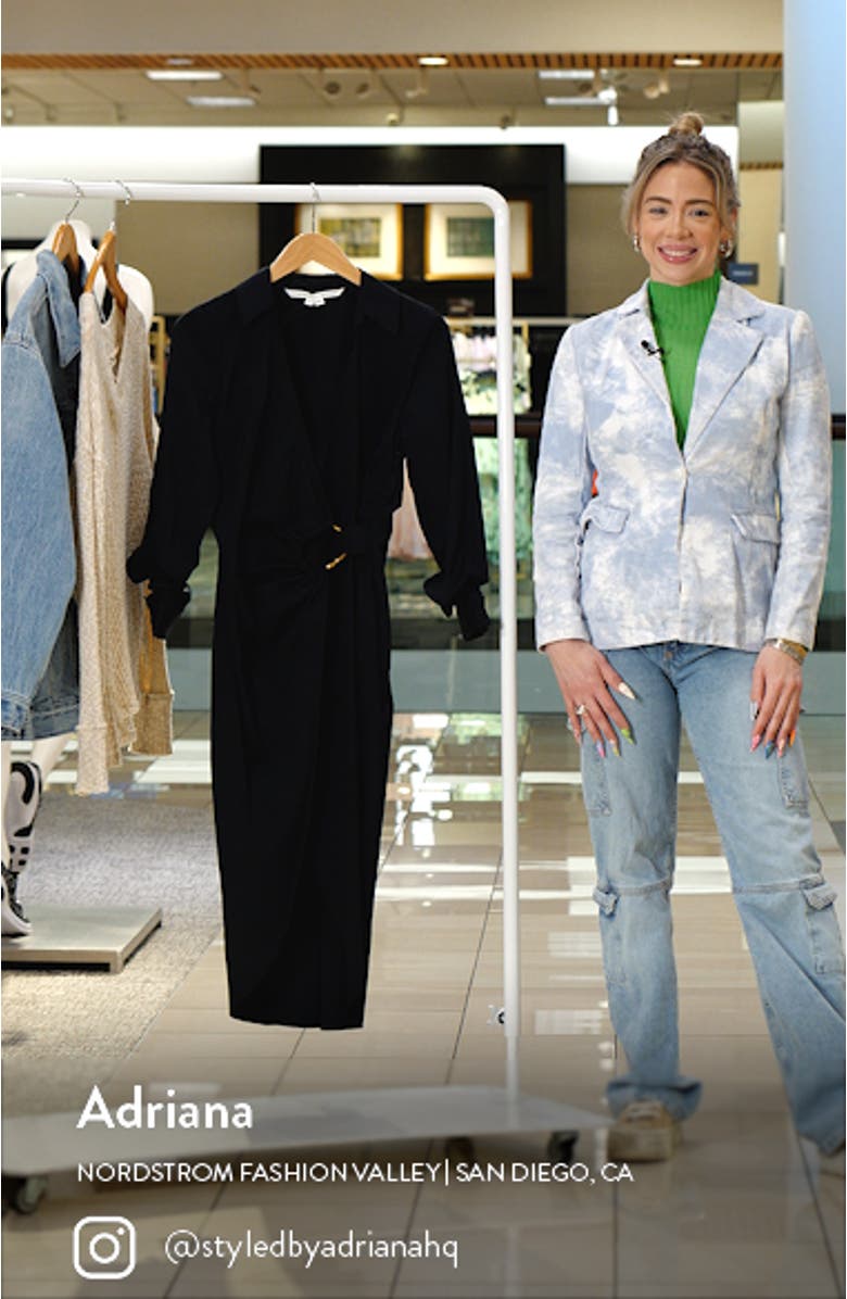 Afton Wrap Front Stretch Cotton Dress, sales video thumbnail