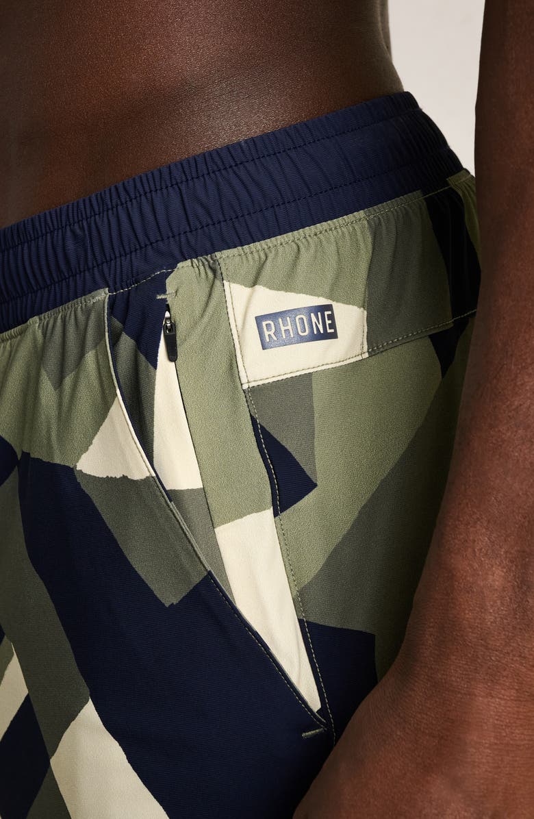 Rhone Pursuit 7-Inch Unlined Training Shorts, Alternate, color, Smokey Olive Color Block