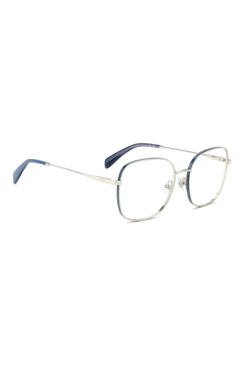 josee 53mm square reading glasses, Alternate, color, BLUE