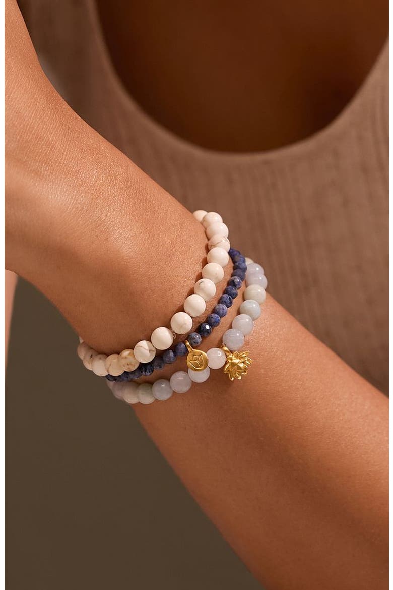 Manifest Positivity Gemstone Bracelet Set, Alternate, color, Multicolor